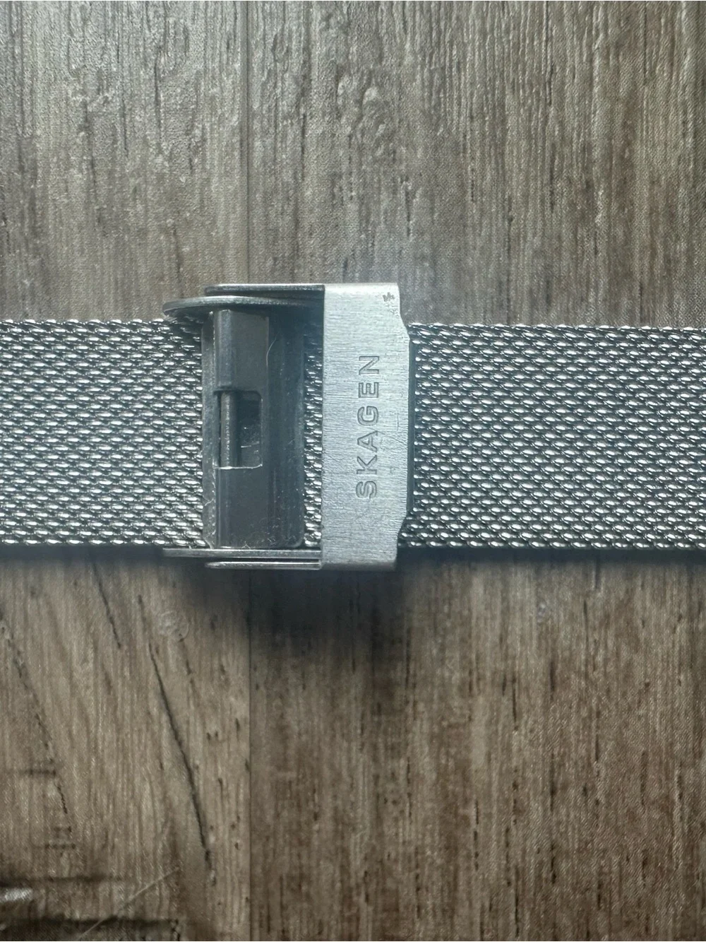 Skagen Silver Dial Watch with Silver Mesh Band
